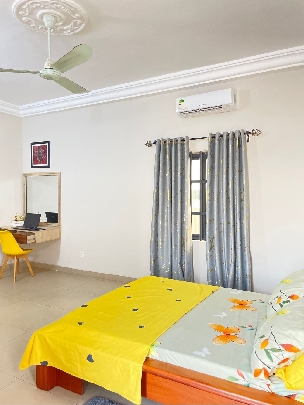 Rideau Gris Effet Marbré Doré