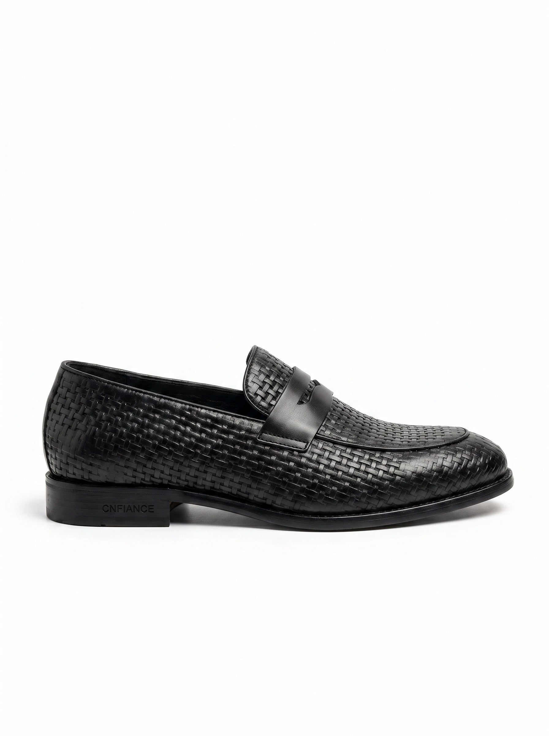 Mocassin Noir Tressé - Exécutive