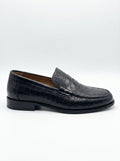 Mocassin Noir Croco - Leader