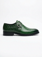 Monk Strap Vert Croco - Exclusif