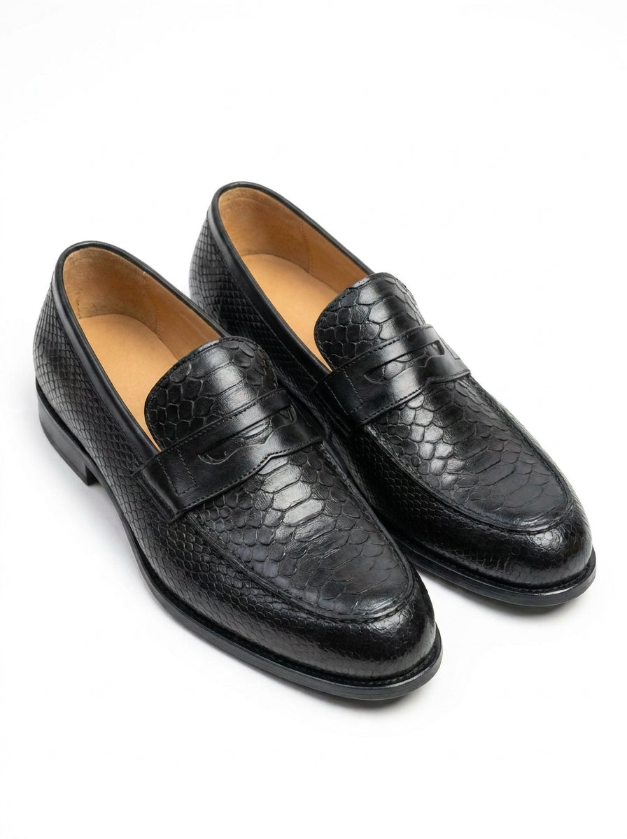 Mocassin Cuir Noir - Roi