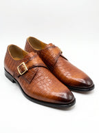 Monk Strap Marron Croco - Excellence