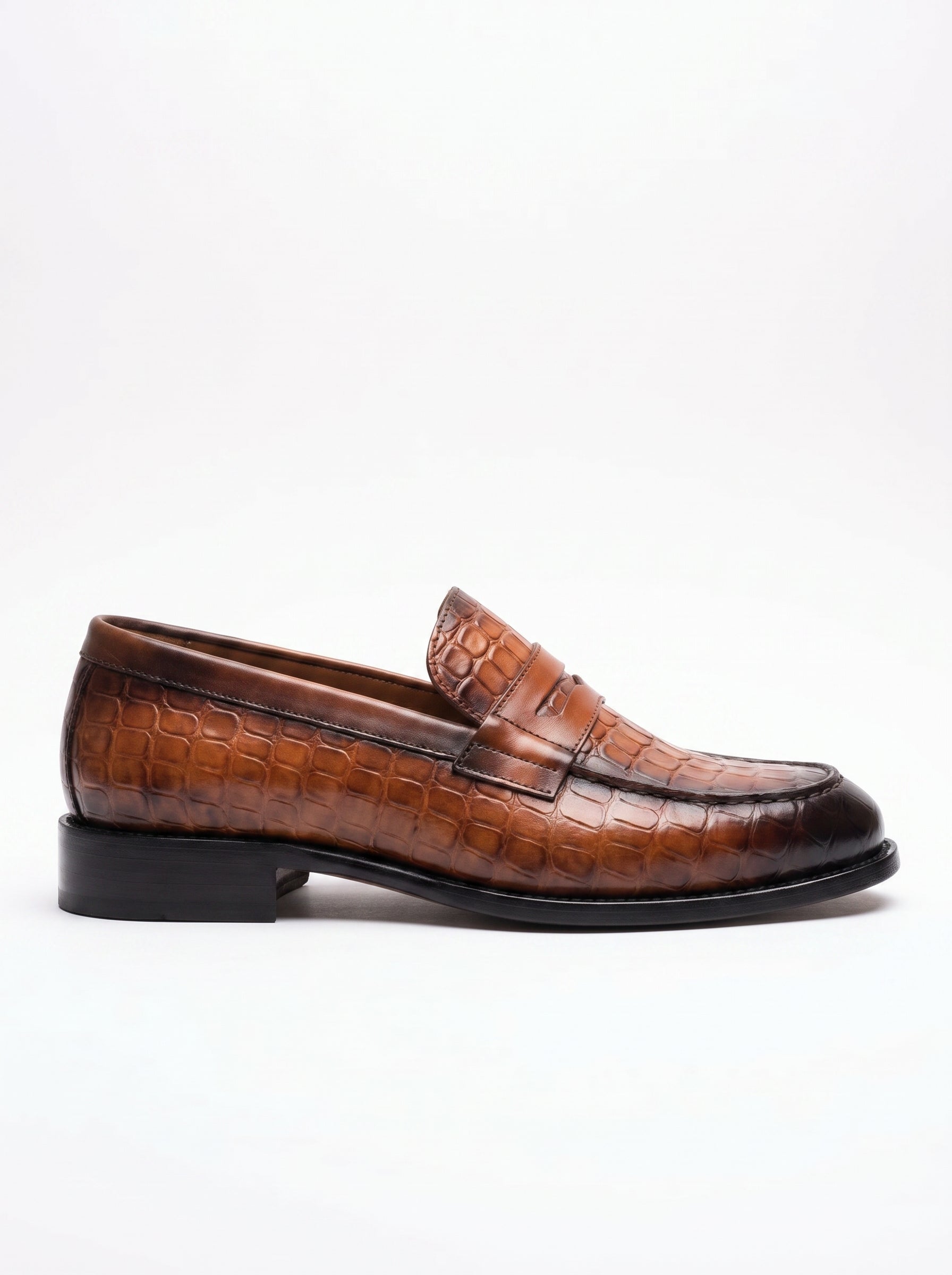 Mocassin Marron Croco - Ambition