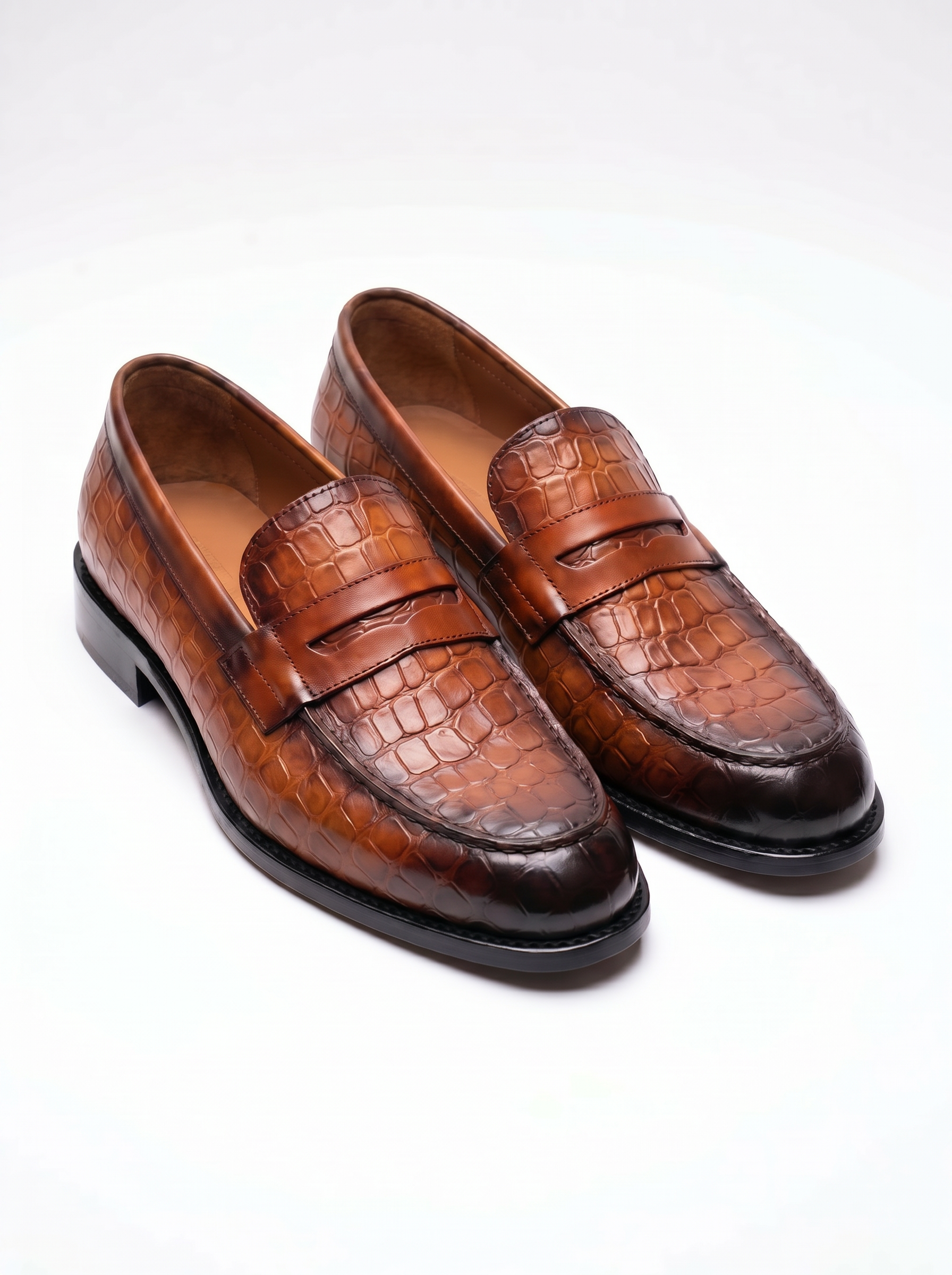 Mocassin Marron Croco - Ambition
