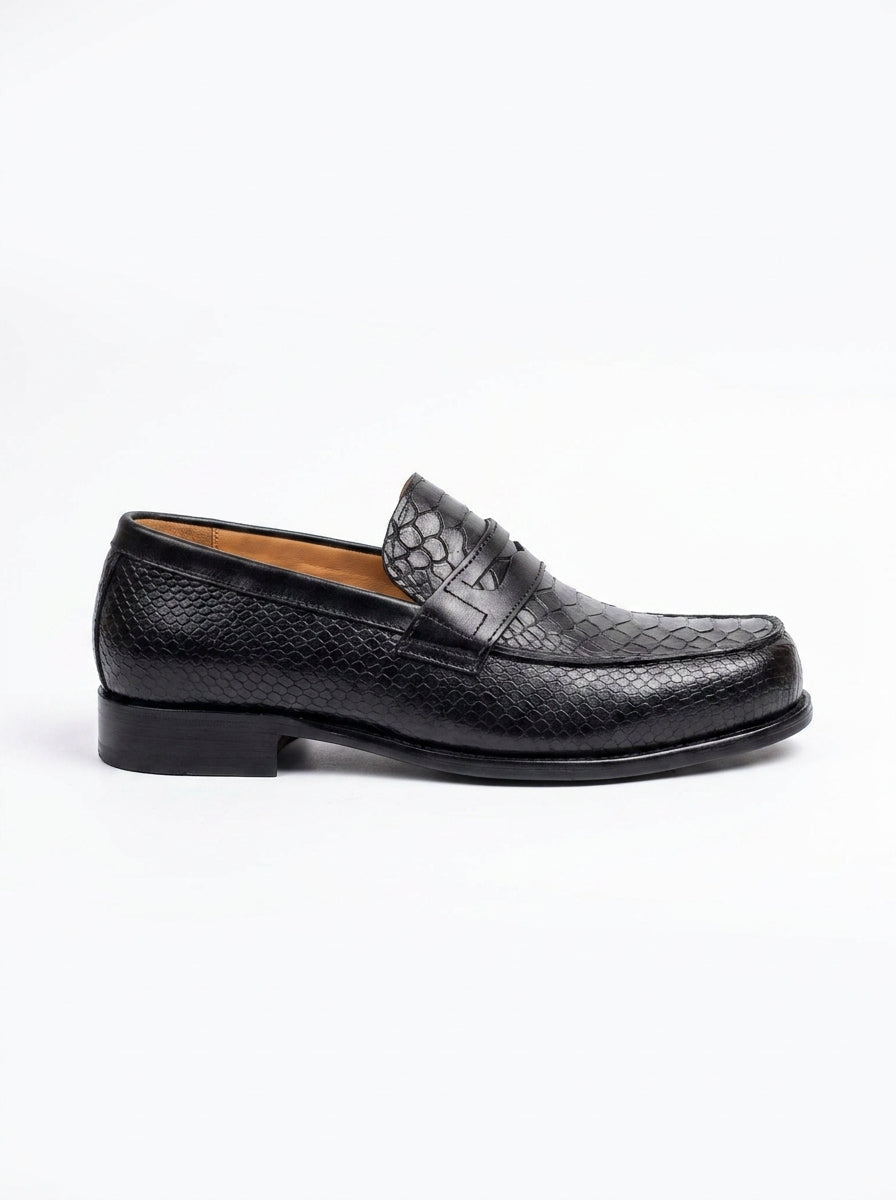 Mocassin Cuir Noir - Roi