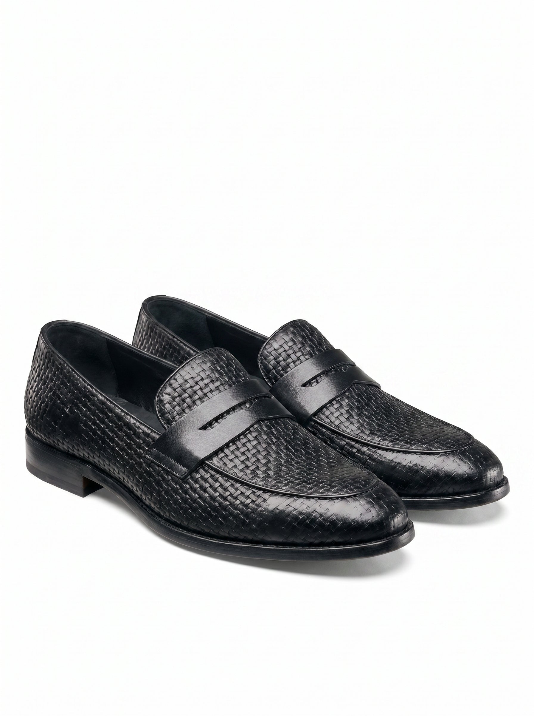 Mocassin Noir Tressé - Exécutive