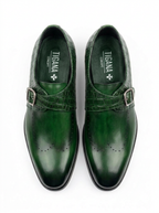 Monk Strap Vert Croco - Exclusif