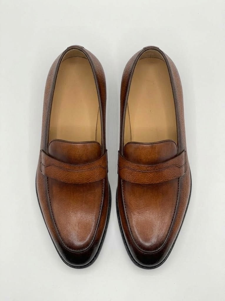 Mocassin En Cuir Grainé - Patron