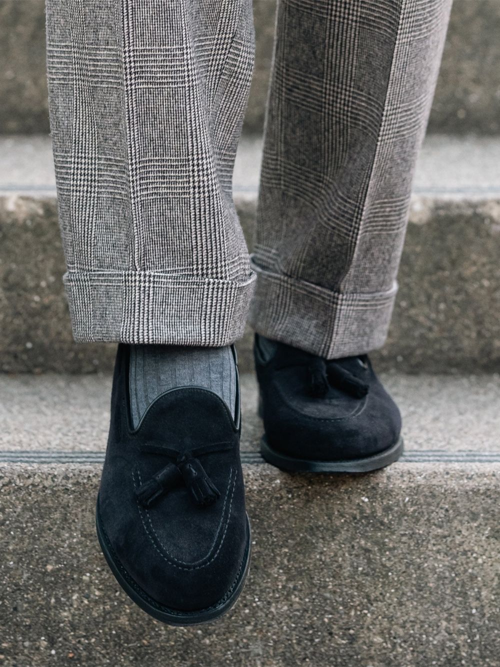 Mocassin Homme Daim à Tampons