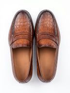 Mocassin Marron Croco - Ambition