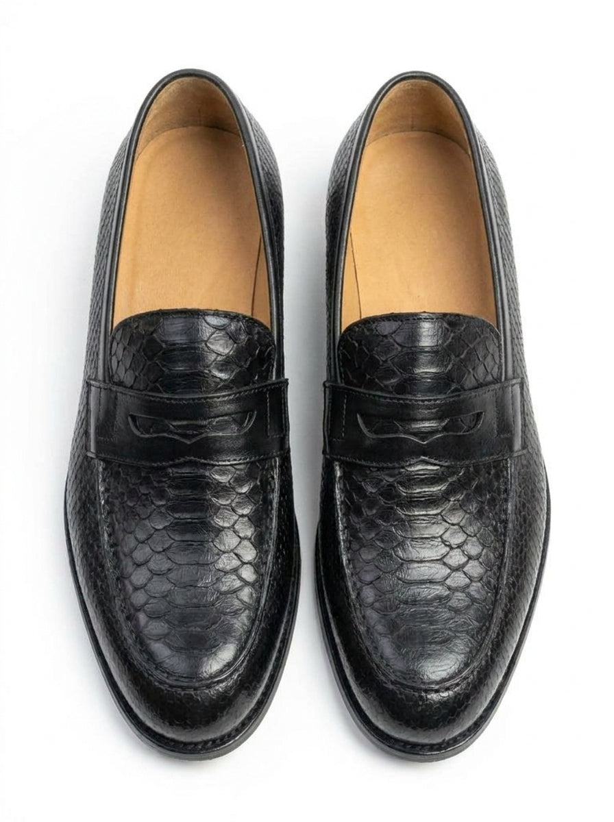 Mocassin Cuir Noir - Roi
