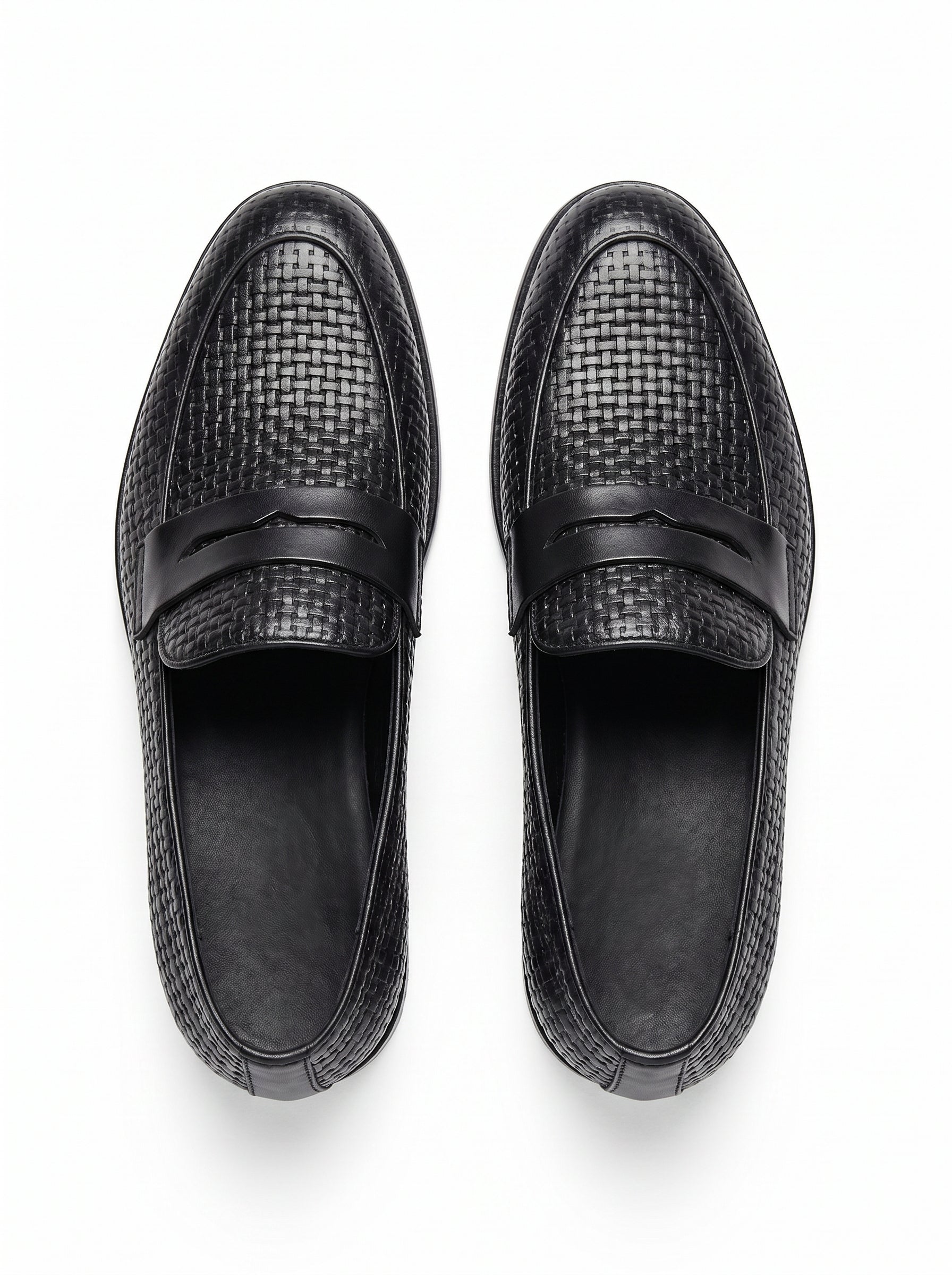 Mocassin Noir Tressé - Exécutive