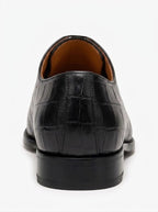 Richelieu Homme En Cuir -  Croco Havane