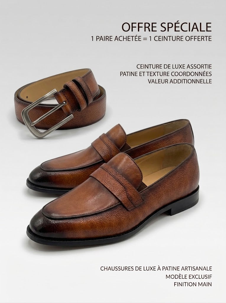 Mocassin En Cuir Grainé - Patron