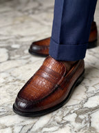 Mocassin Marron Croco - Ambition
