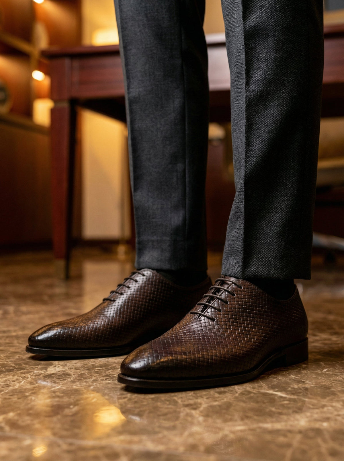Richelieu Homme En Cuir - Duck