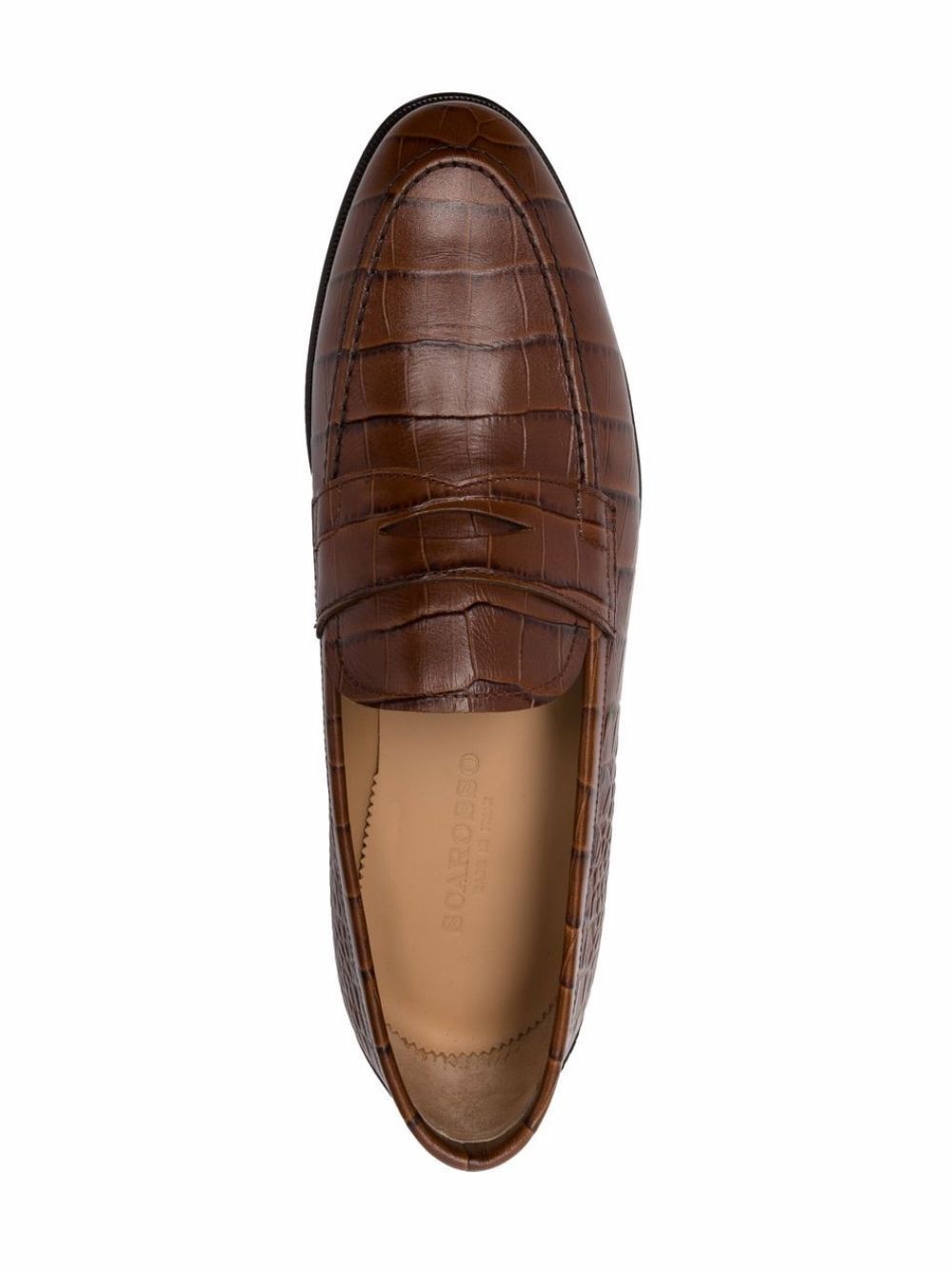 Mocassin Homme En Cuir - Croco