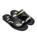 Sandale En cuir - Croco vert