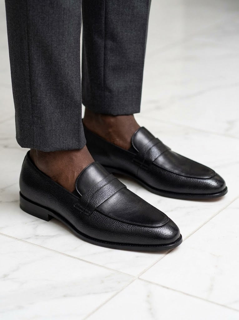 Mocassin Homme En Cuir Grainé - Influence