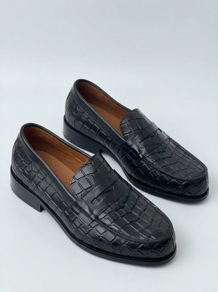 Paire Basse Croco Noir -  King