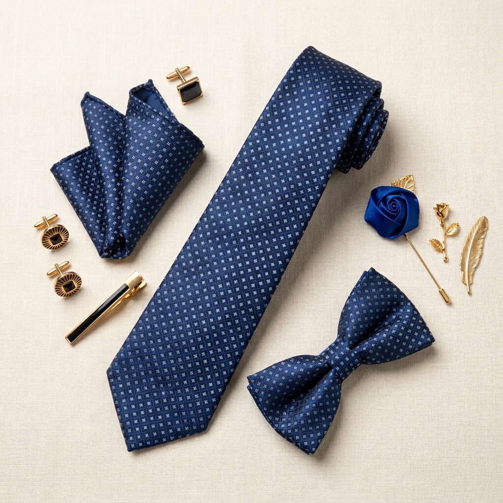 Ensemble Cravate Bleu marine Navy