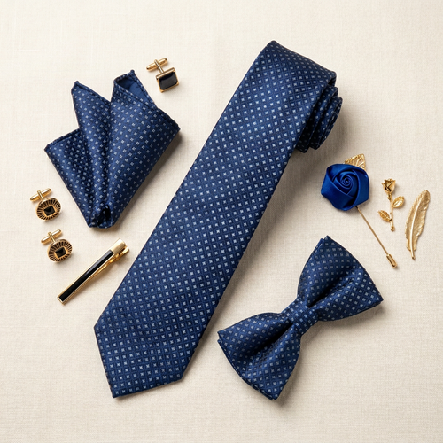 Ensemble Cravate Bleu marine Navy
