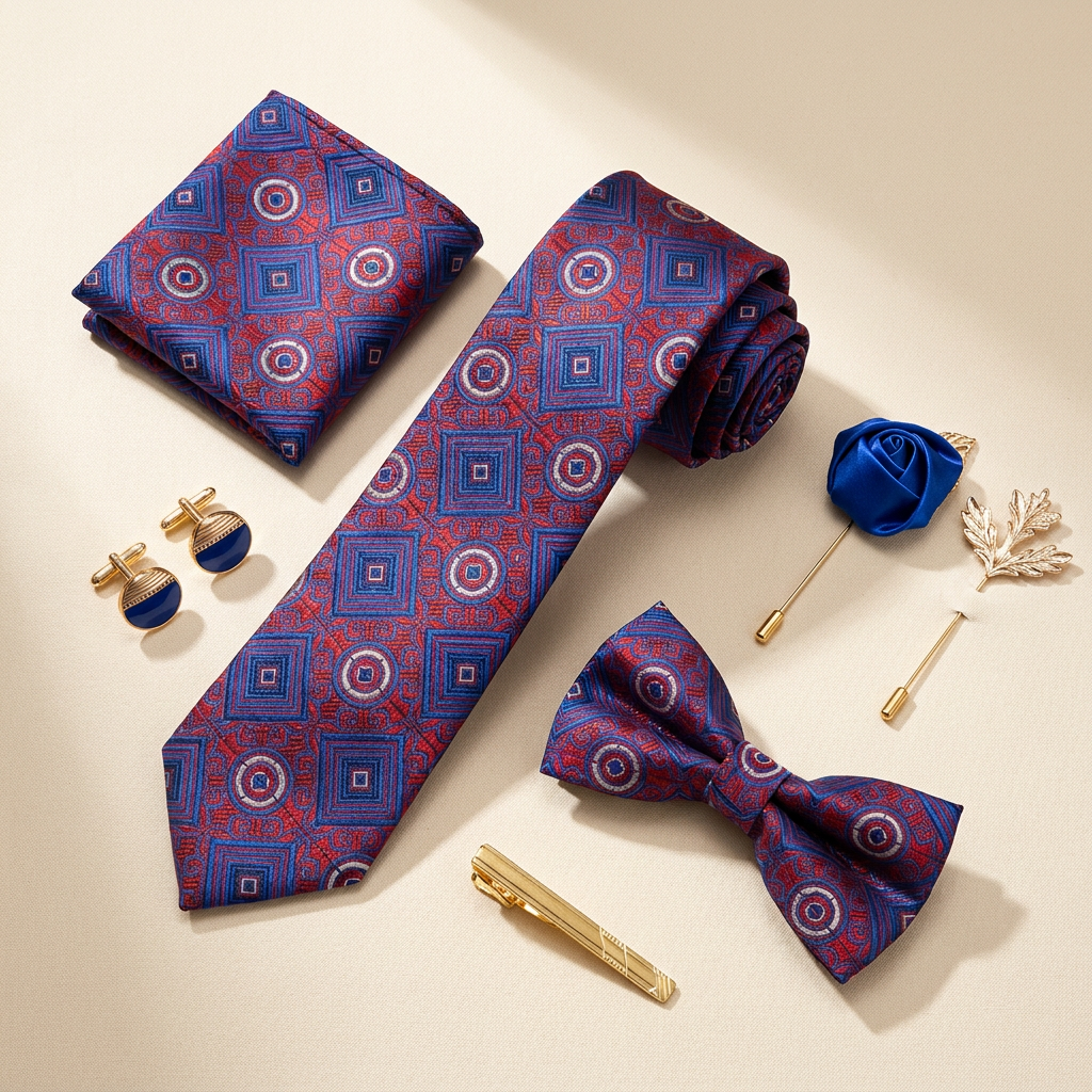 Ensemble Cravate Bleu Saphir Ultime