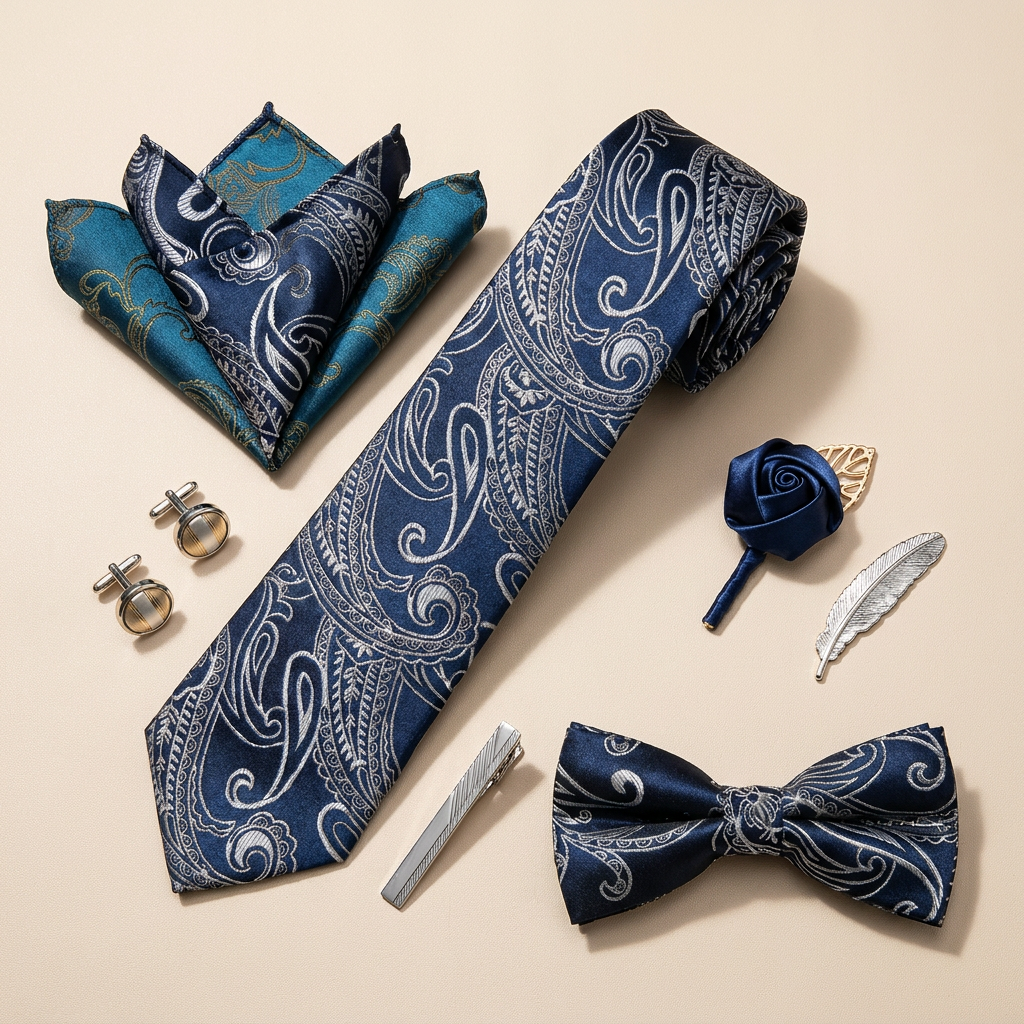 Ensemble Cravate Bleu Marine Succès