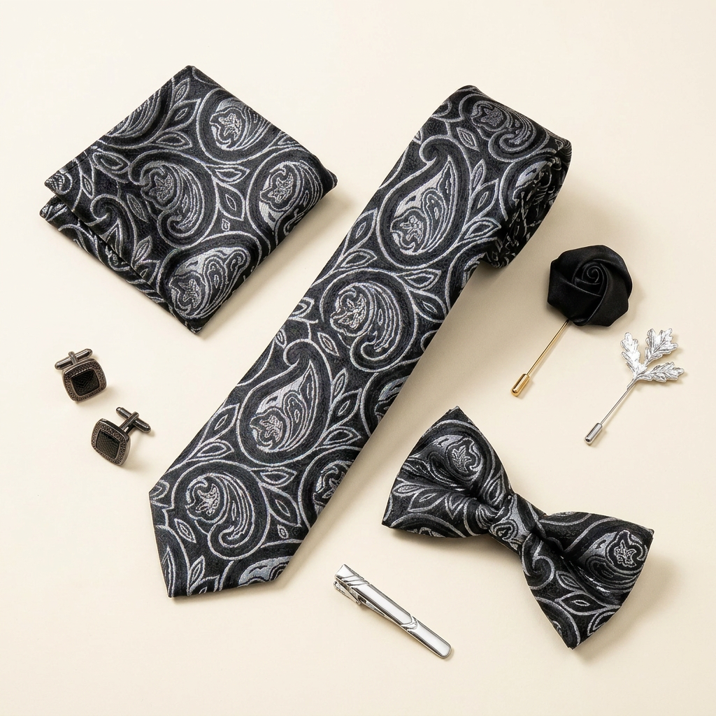 Ensemble Cravate Noir Onyx